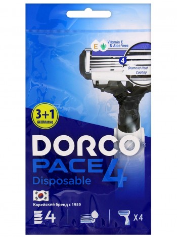 Одноразовые станки DORCO PACE4 FRA-100 4P (4шт)
