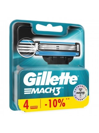 Gillette Mach3 (4шт) RusPack orig (пластик)