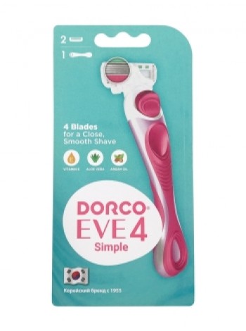 Dorco EVE 4 simple Fra2002( станок +2кассеты жен.)